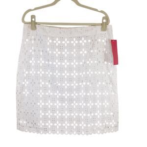 Sunny Leigh White Eyelet Skirt Size 14